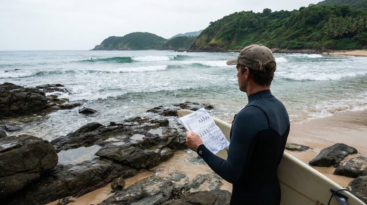 冲浪前如何看潮汐表：大潮小潮对浪高浪形的实际影响