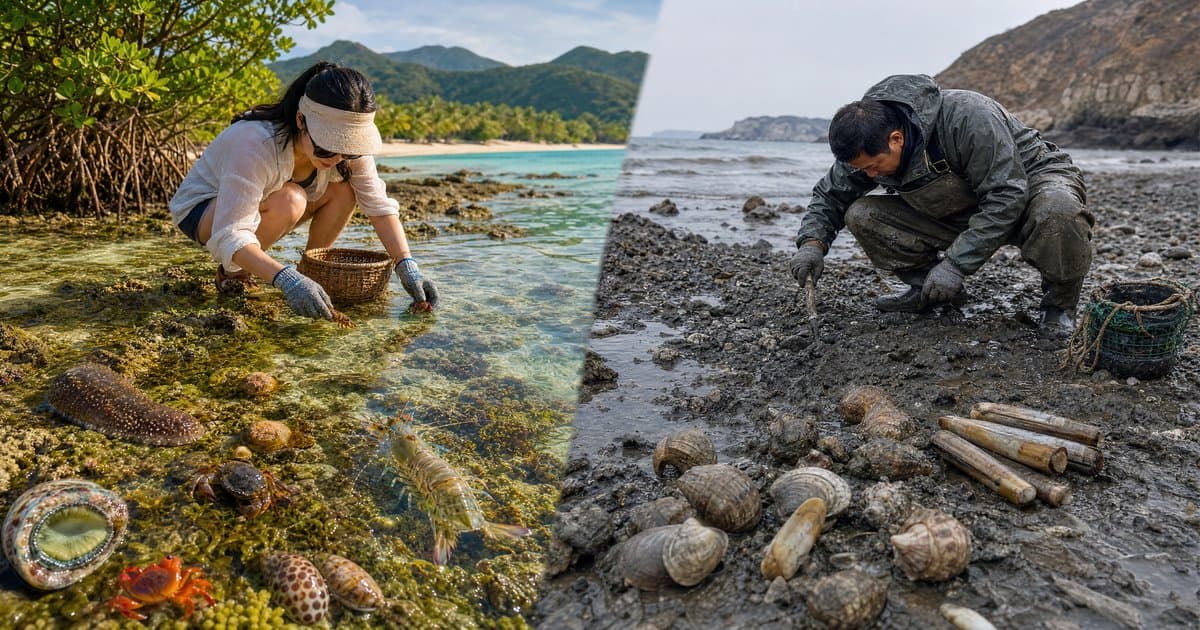 南方赶海和北方赶海有什么不同：物种、季节与玩法对比