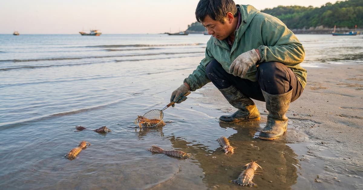 皮皮虾怎么抓？五月赶海抓皮皮虾的正确姿势