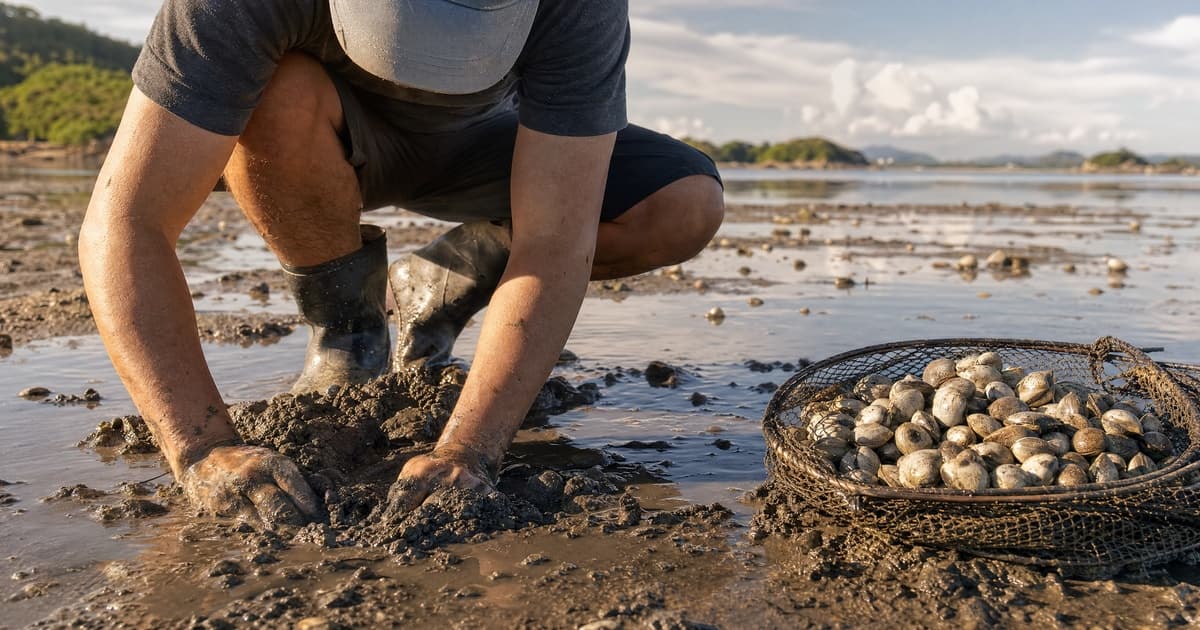 赶海挖海瓜子技巧:小身材高回报的滩涂宝藏